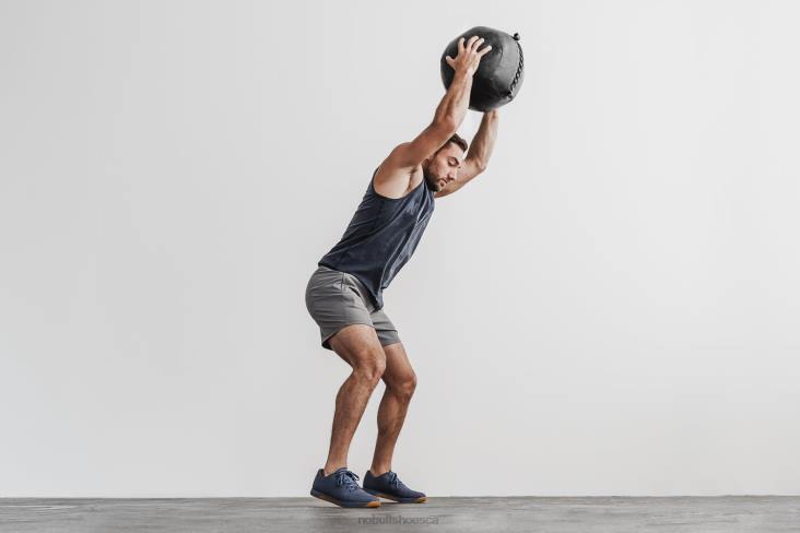 6DJZ1 Men Navy Gum Trainer Nobull