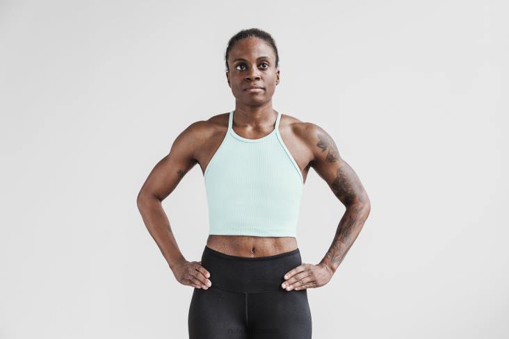 6DJZ1062 Women Halter Crop Tank Nobull