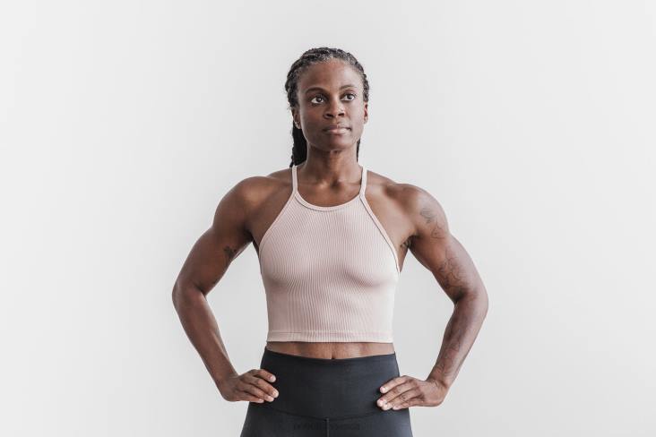 6DJZ1063 Women Halter Crop Tank Nobull