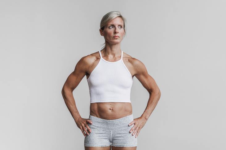 6DJZ1064 Women Halter Crop Tank Nobull