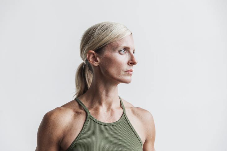 6DJZ1065 Women Halter Crop Tank Nobull