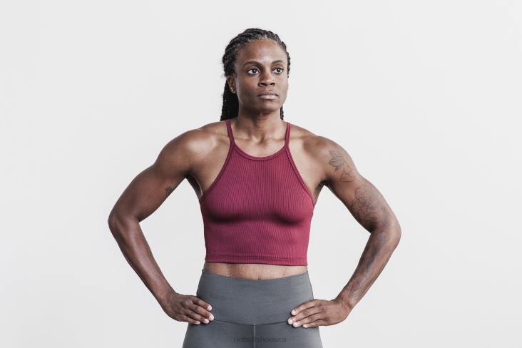 6DJZ1067 Women Halter Crop Tank Nobull