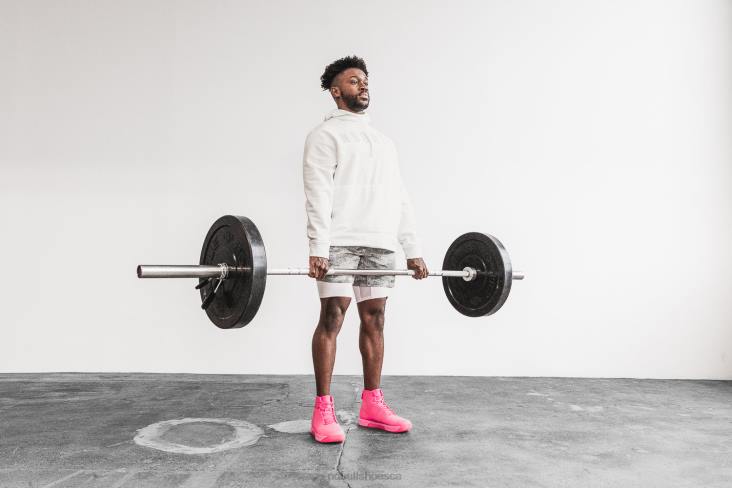 6DJZ111 Men High-Top Neon Pink Trainer+ Nobull