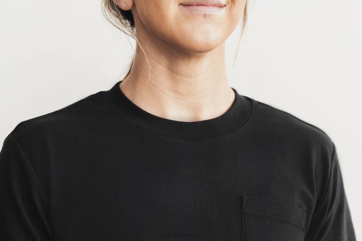 6DJZ1135 Women Heavyweight Long Sleeve Pocket Boxy Tee Nobull