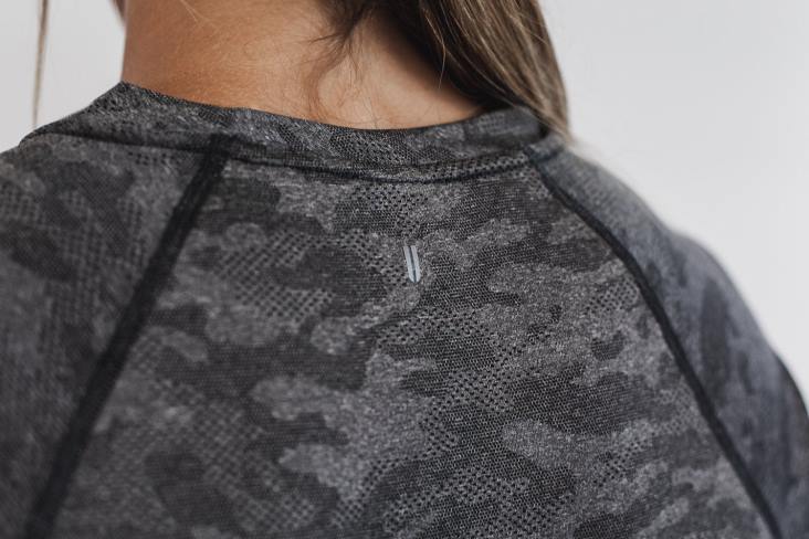 6DJZ1150 Women Lightweight Textured Long Sleeve Tee Nobull