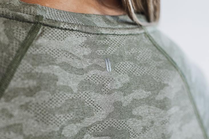 6DJZ1155 Women Lightweight Textured Long Sleeve Tee Nobull