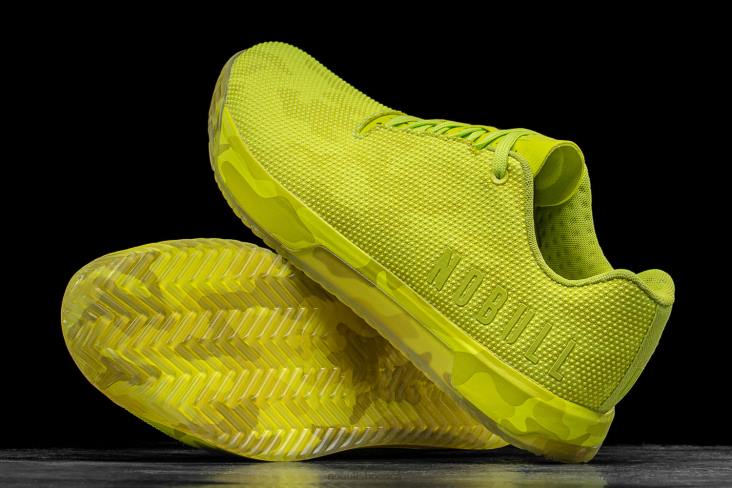6DJZ117 Men Neon Lime Camo Trainer+ Nobull
