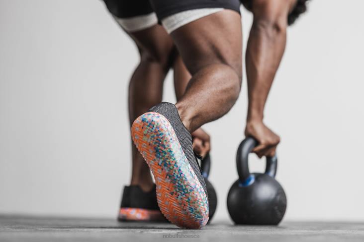 6DJZ118 Men Black Heather Pixel Trainer+ Nobull