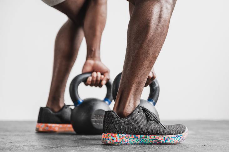 6DJZ118 Men Black Heather Pixel Trainer+ Nobull