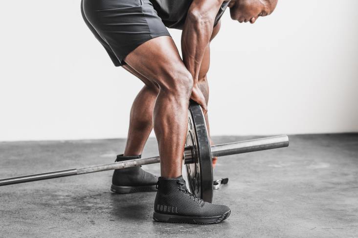 6DJZ121 Men High-Top Black Trainer+ Nobull