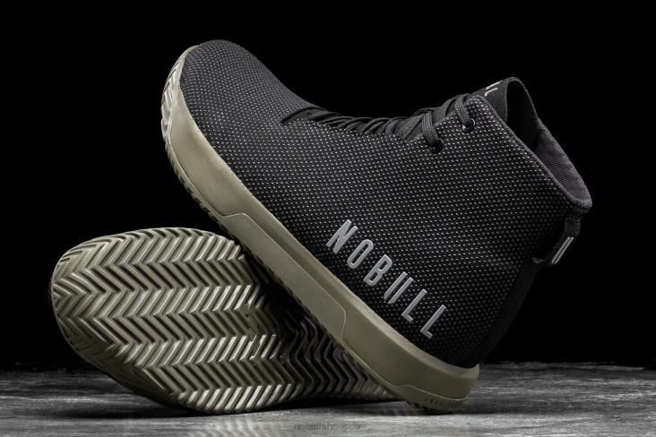 6DJZ132 Men High-Top Black Ivy Trainer+ Nobull