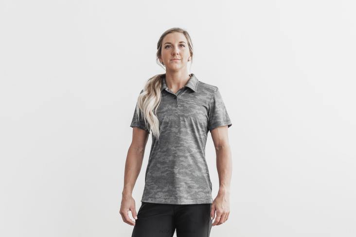 6DJZ1330 Women Lightweight Textured Polo Nobull