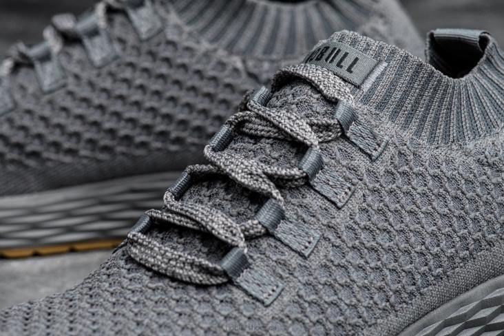 6DJZ134 Men Dark Grey Knit Runner Nobull