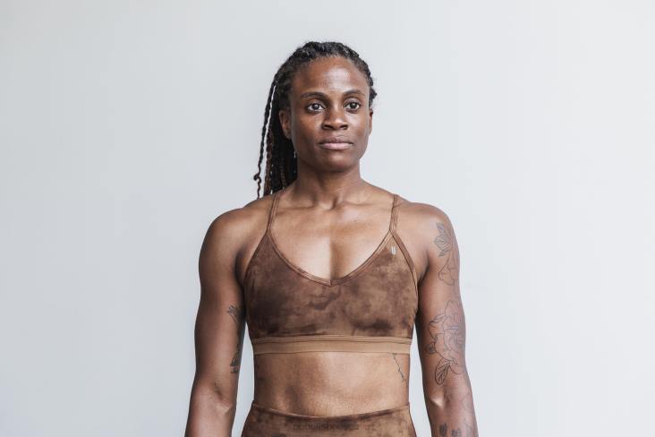 6DJZ1349 Women V-Neck Sports Bra Nobull