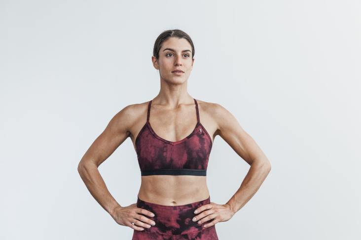 6DJZ1352 Women V-Neck Sports Bra Nobull
