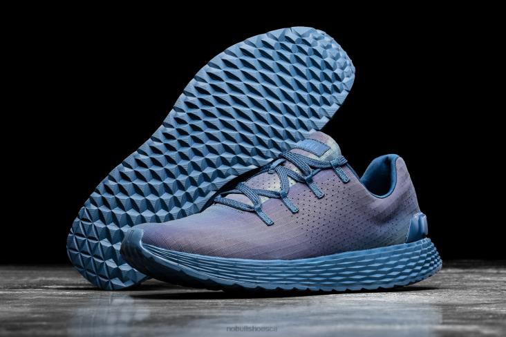 6DJZ138 Men Blue Opal Iridescent Ripstop Runner Nobull
