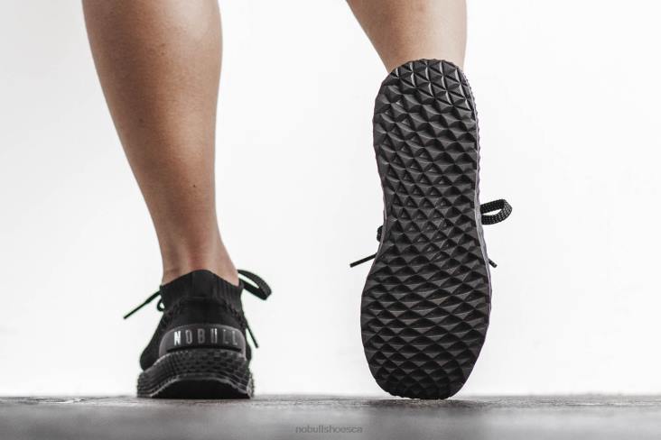 6DJZ139 Men Black Knit Runner Nobull