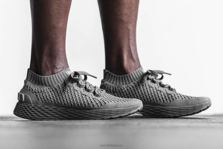 6DJZ140 Men Dark Grey Reflective Knit Runner Nobull