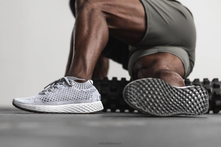 6DJZ143 Men Cool Grey Knit Runner Nobull