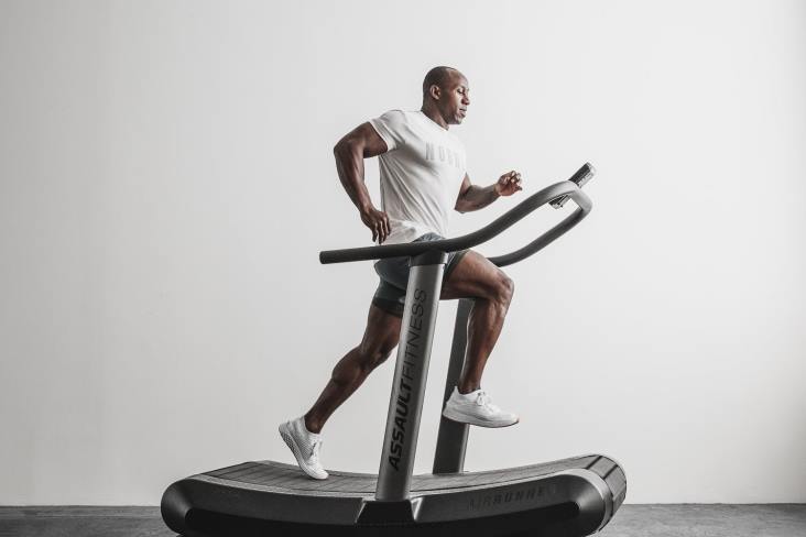 6DJZ148 Men White Knit Runner Nobull