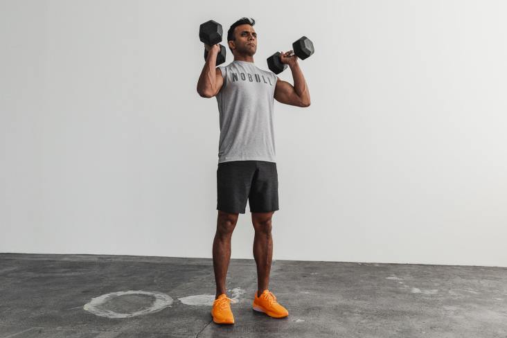 6DJZ149 Men Neon Orange Ripstop Runner Nobull