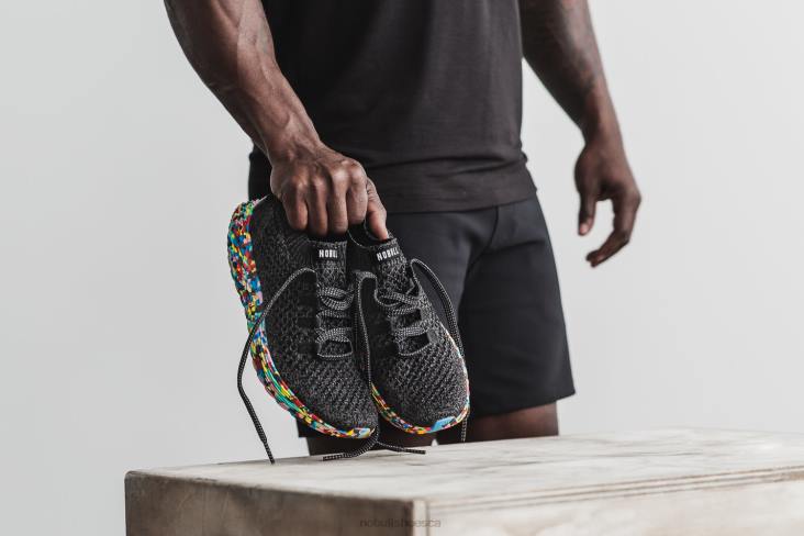 6DJZ159 Men Black Wild Knit Runner Nobull