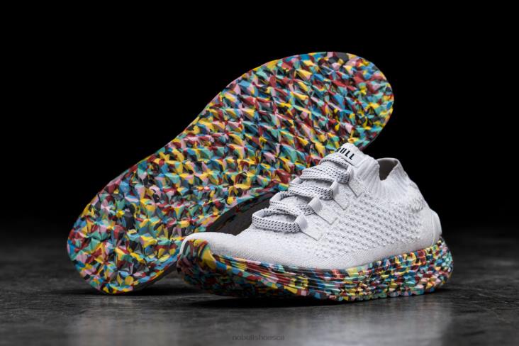 6DJZ161 Men White Wild Knit Runner Nobull