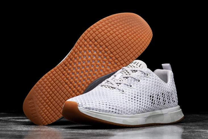 6DJZ162 Men White Camo Mesh Runner Nobull