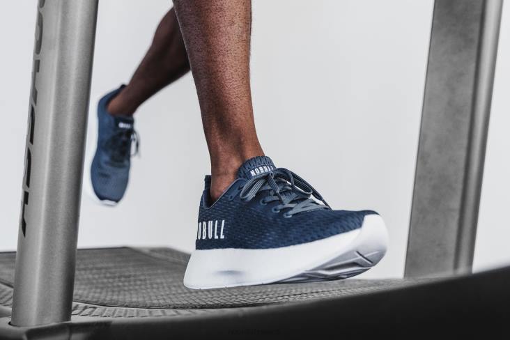 6DJZ183 Men Navy White Runner+ Nobull