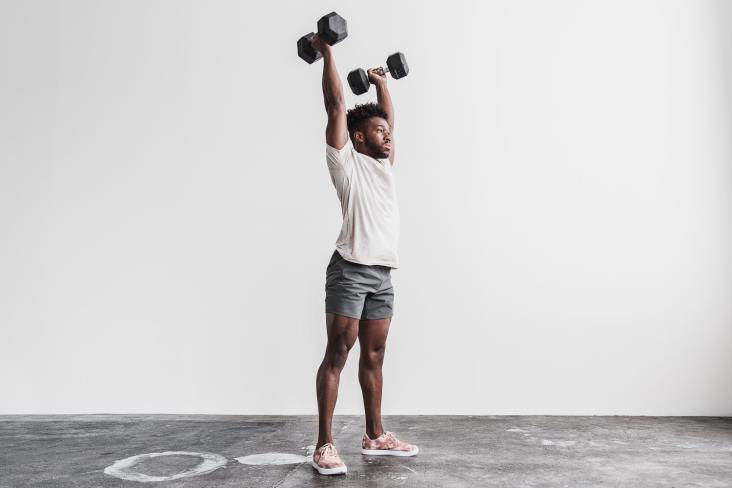 6DJZ20 Men Dusty Rose Tie-Dye Canvas Trainer Nobull