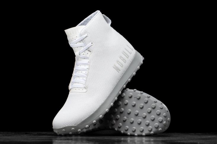 6DJZ200 Men High-Top White Arctic Turf Trainer Nobull