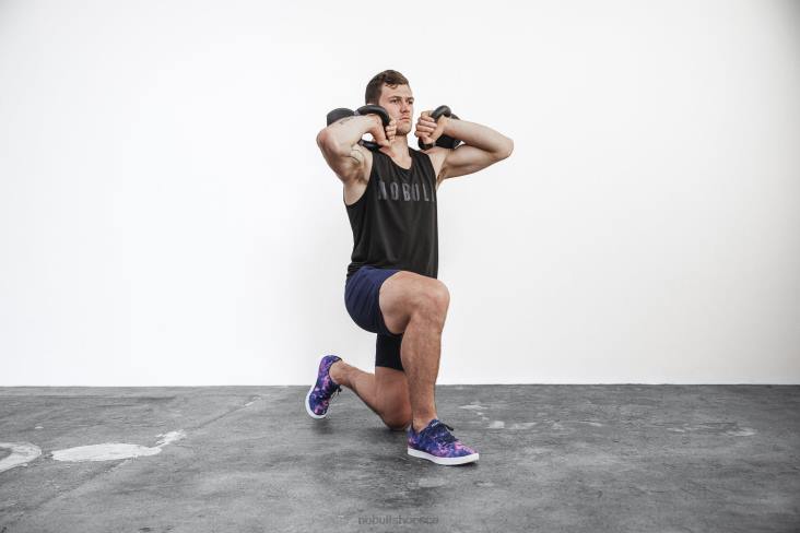 6DJZ21 Men Indigo  Pink Tie-Dye Canvas Trainer Nobull