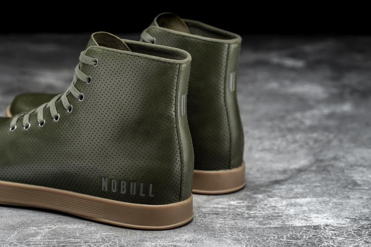6DJZ22 Men High-Top Army Leather Trainer Nobull