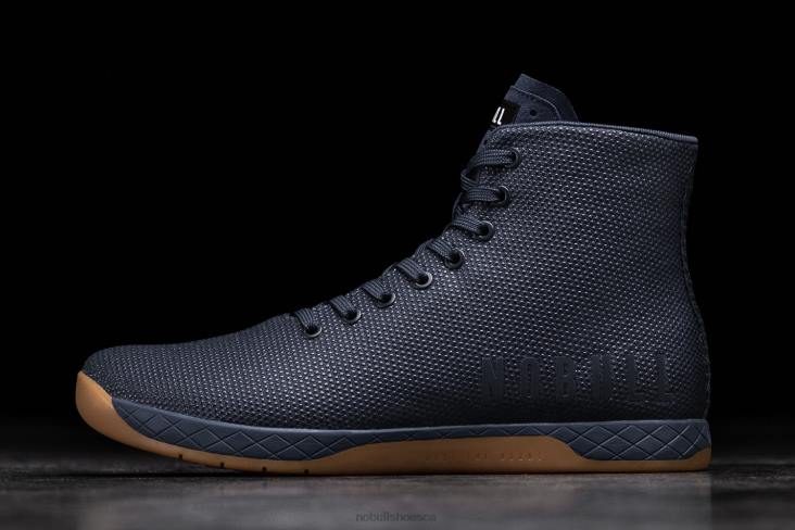 6DJZ30 Men High-Top Navy Gum Trainer Nobull