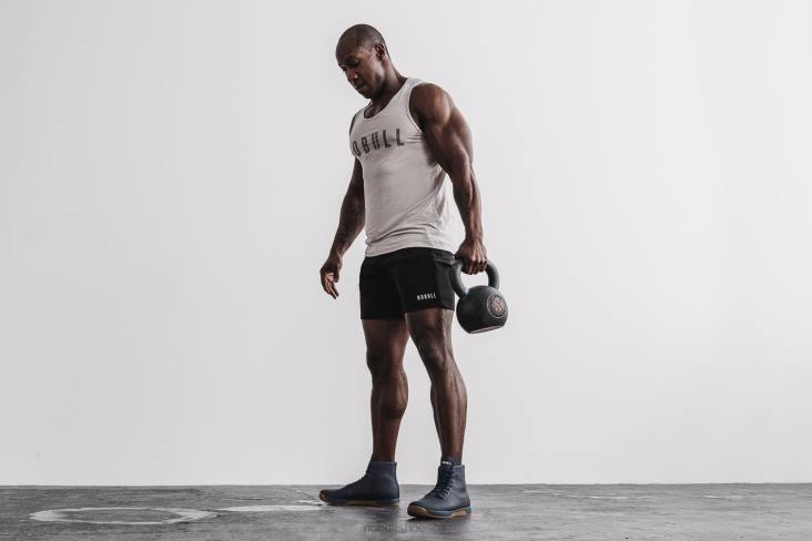 6DJZ30 Men High-Top Navy Gum Trainer Nobull