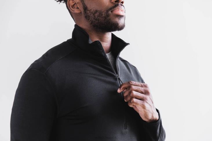 6DJZ309 Men Blended Merino Wool 1/4 Zip Nobull