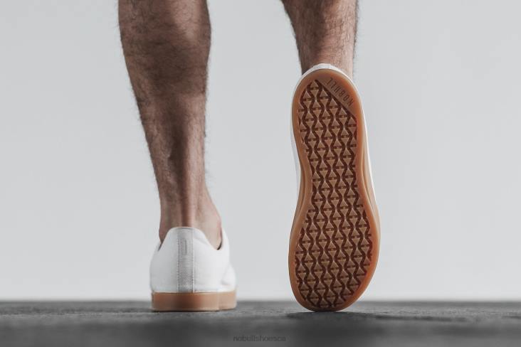 6DJZ31 Men Ivory Gum Canvas Trainer Nobull