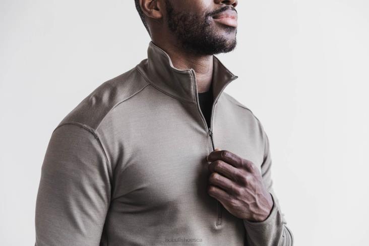 6DJZ310 Men Blended Merino Wool 1/4 Zip Nobull