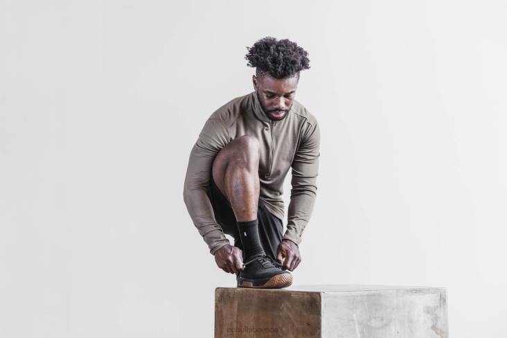 6DJZ310 Men Blended Merino Wool 1/4 Zip Nobull