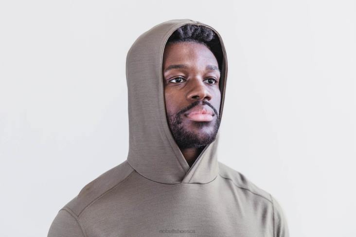 6DJZ312 Men Blended Merino Wool Hoodie Nobull