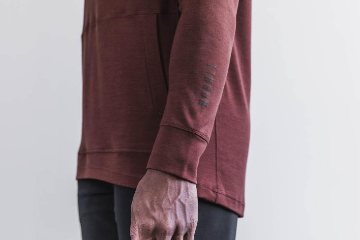 6DJZ313 Men Blended Merino Wool Hoodie Nobull