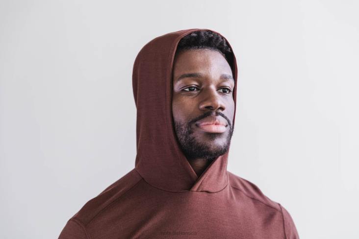 6DJZ313 Men Blended Merino Wool Hoodie Nobull