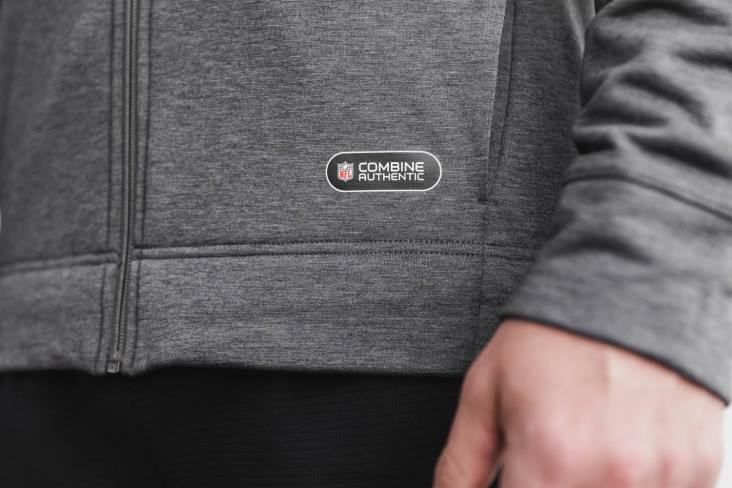 6DJZ333 Men Nfl Combine Qb1 Zip-Up Hoodie Nobull