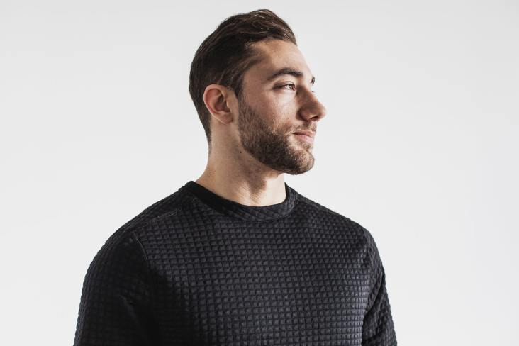 6DJZ347 Men Quilted Crew Pullover Nobull