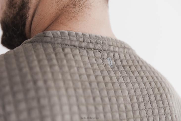 6DJZ348 Men Quilted Crew Pullover Nobull