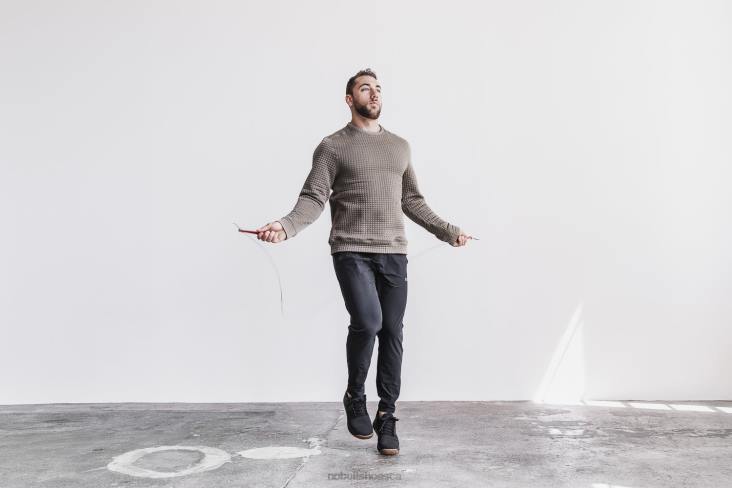 6DJZ348 Men Quilted Crew Pullover Nobull