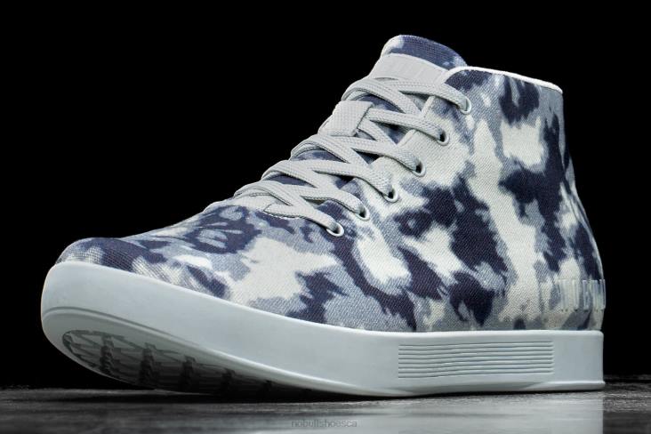 6DJZ35 Men Ink  Sky Tie-Dye Canvas Mid Trainer Nobull