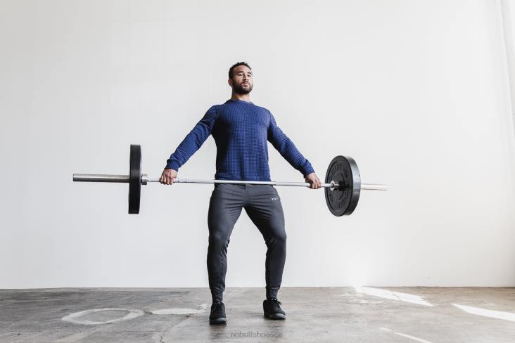 6DJZ352 Men Quilted Crew Pullover Nobull