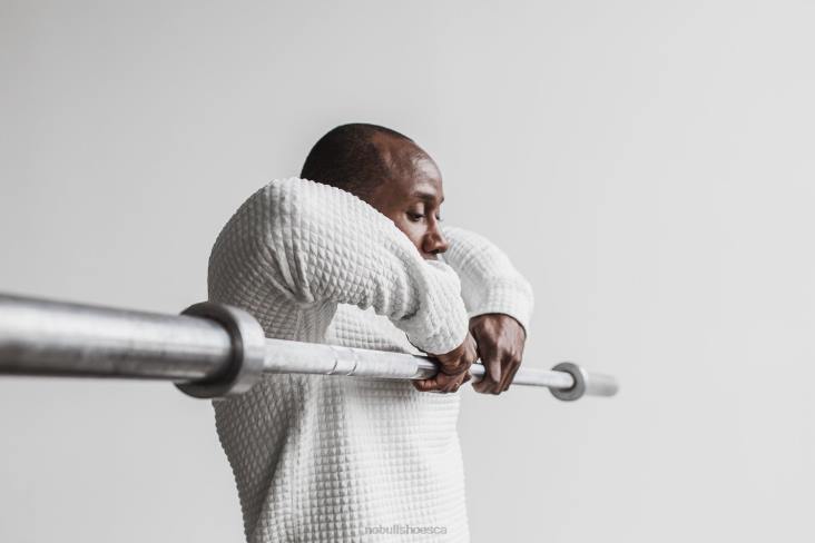 6DJZ353 Men Quilted Crew Pullover Nobull