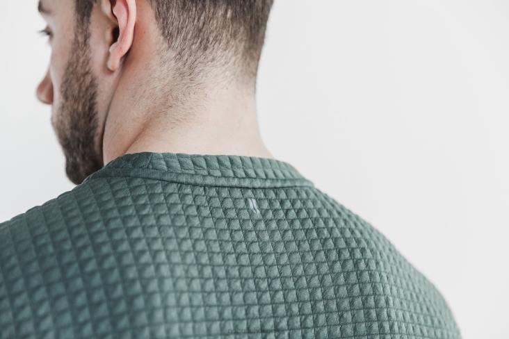 6DJZ354 Men Quilted Crew Pullover Nobull